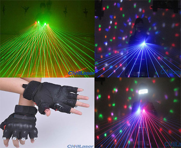 green/red/blue laser gloves laser stage with 60 laser beam for DJ club party laser show laser light